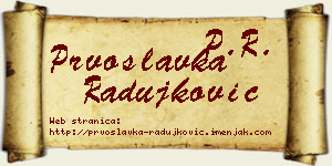 Prvoslavka Radujković vizit kartica